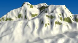 白雪皑皑,雪山3d模型