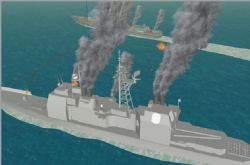 海战-美国提康德罗加级巡洋舰和俄罗斯无畏II级驱逐舰火拼