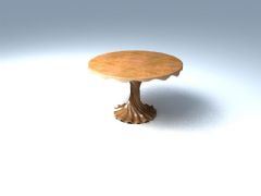 波浪木桌