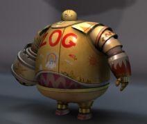 很萌胖机器人maya模型