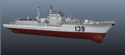宁波号驱逐舰139maya模型