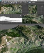 山岩真实地形模型