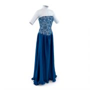 服装专卖店3D女装蓝色网纹模特