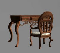 欧式木质桌子椅子