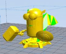 武装后的小黄人3D打印模型