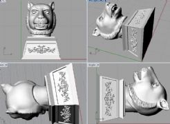 虎头,虎首,圆明园十二兽首3D打印模型