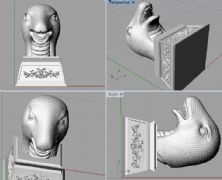 蛇头,蛇首,圆明园十二兽首3D打印文件