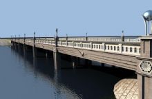景观桥,大理石桥3D模型