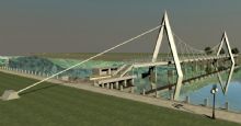 A字型人行桥3D模型