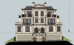 法式别墅su模型