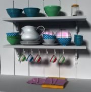 厨房碗碟橱柜3D模型