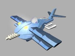 maya自制卡通飞机模型