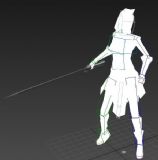 女武士攻击动画3D模型源文件