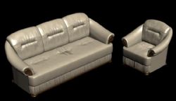 真皮沙发3D模型