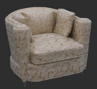 欧式花纹沙发椅3D模型