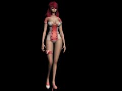 性感女生走路3D模型