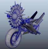 太阳毒刺摩托车maya模型