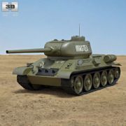 T34坦克精模,obj,max,c4d多格式