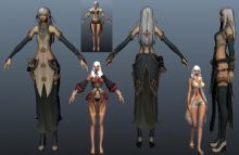 《剑灵》4款女角色3D模型,max,obj,部分mb格式