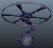 螺旋桨飞球机器人,无人机Maya模型