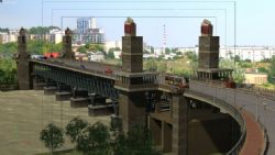 南京长江大桥3d低面数模型