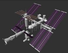 maya设计制作的国际空间站模型