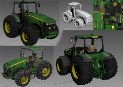 农业拖拉机模型