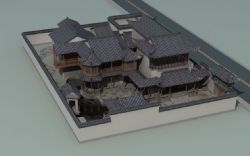 中式 庭院max模型