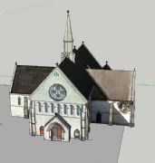 欧式小教堂su模型