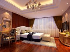古典美式卧室室内空间