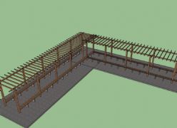 木质廊架