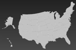 美国地图,独立州板块