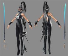 刺客龙女3D模型