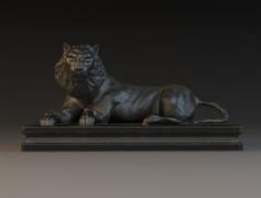 青铜雄狮雕塑模型 ,可3D打印
