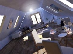 阁楼改造的客餐厅Maya模型