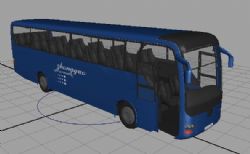 公交车maya模型,自动关门开走动画