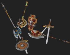 各种游戏里的斧头,盾牌和剑