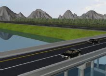 高速公路远方火山景色