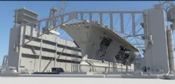 大型造船厂,航母建设工厂maya模型