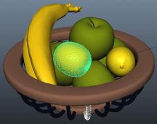 装满水果的果篮maya模型
