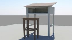 课桌椅max模型