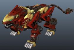 零式狮虎兽,机械兽maya模型