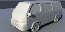 五菱之光面包车货车maya模型