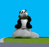 公园熊猫雕塑