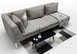 现代简约沙发茶几组合max模型,贴图全