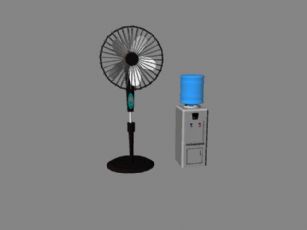maya饮水机和电风扇