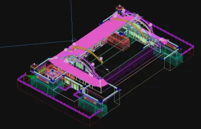 武汉大学体育馆3dmax模型