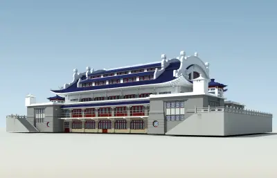 武汉大学体育馆3dmax模型