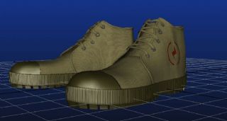 胶鞋,解放军军鞋maya模型