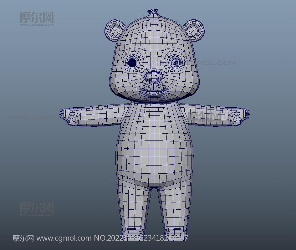 Q版小熊maya模型